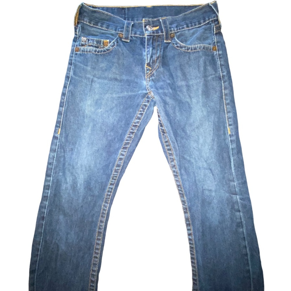 True Religion Straight Denim Blue Jeans